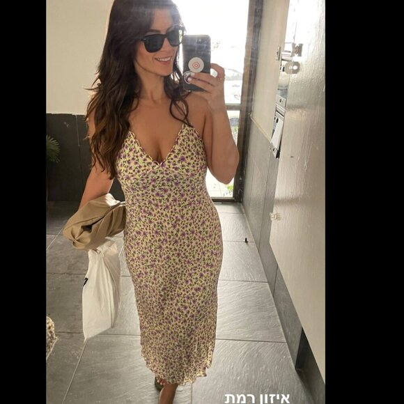 ZARA  Floral Satin Slip Dress Size LARGE NEW WITH TAG! - Picture 6 of 10